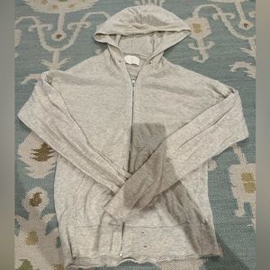 Zadig & Voltaire cashmere zip hoodie size XS skull on back